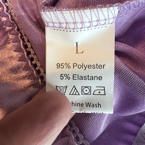 Butterfly Y2K Fairy Lavender Purple Satin Corset Bustier EDC Size Large - Picture 10 of 10